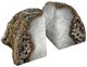 A & B Home 2-Piece Natural/White Agate Bookend Set-0