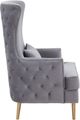 TOV Furniture Alina Grey Tall Tufted Back Chair-3