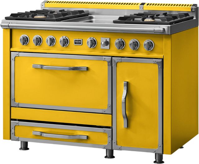 Viking® Tuscany 48" Daffodil Pro Style Dual Fuel Range with Griddle-2