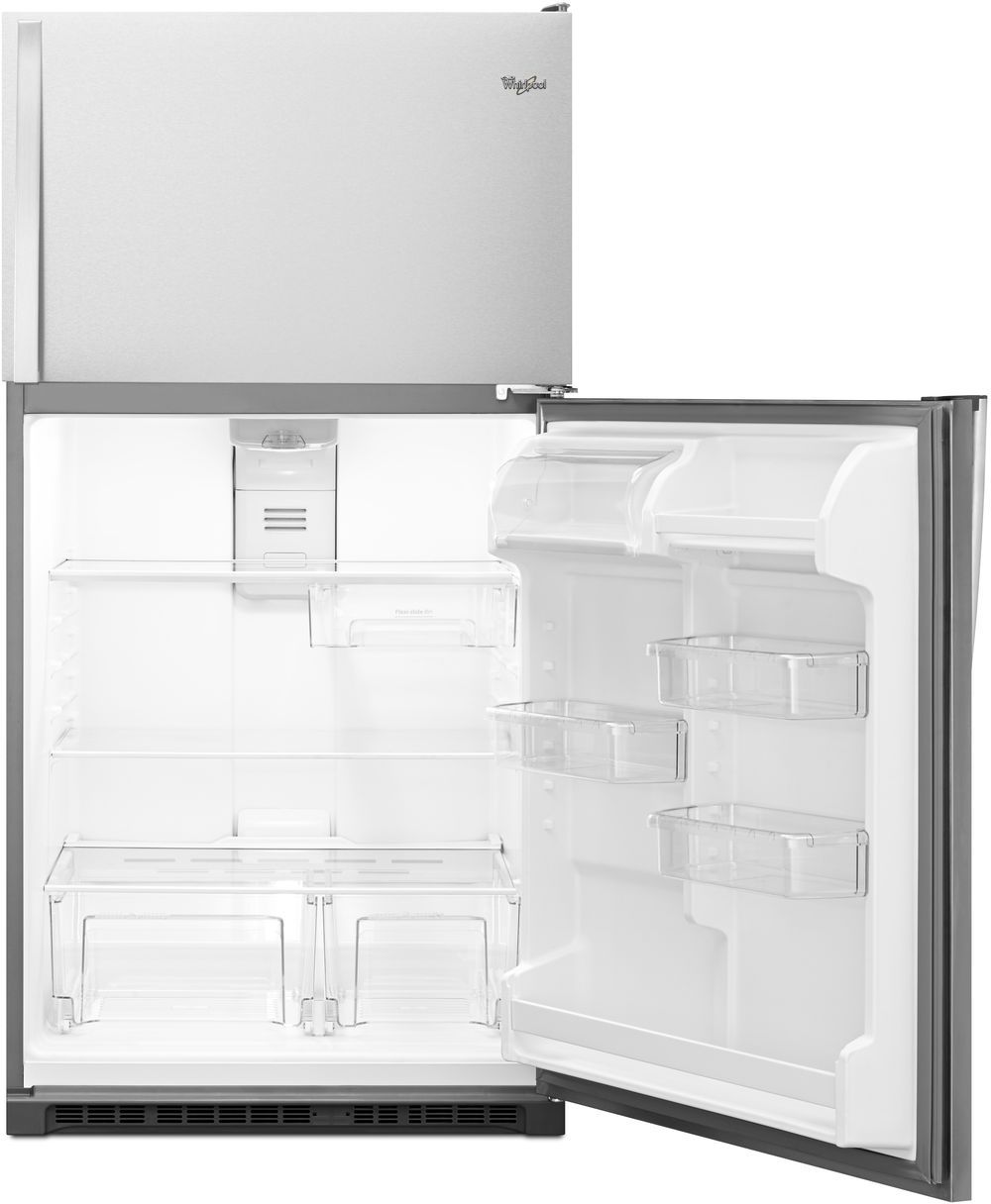 Whirlpool 33 in. 20.5 Cu. Ft. Monochromatic Stainless Steel Top Freezer Refrigerator - Thumbnail 4