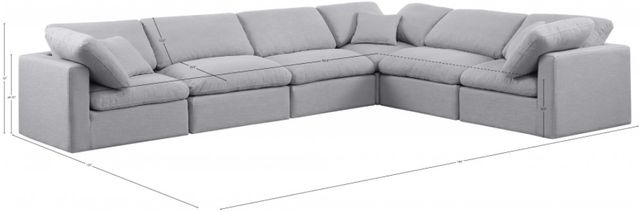 Meridian Furniture Indulge 6-Piece Gray Modular Sectional-3