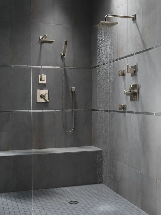Delta Vero® Stainless Premium Single-Setting Adjustable Wall Mount Hand Shower-1