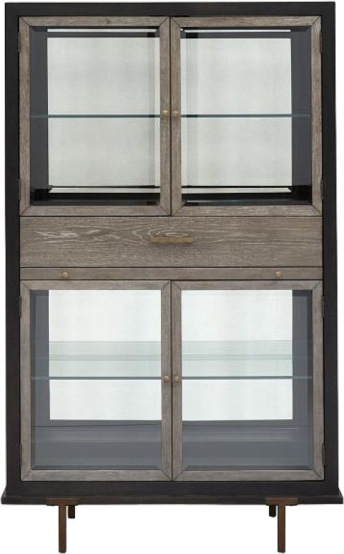 Magnussen Home® Ryker Coventry Gray/Nocturn Black 4-Door Display Cabinet-3
