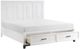 Homelegance® Garretson Metallic Gray/White Eastern King Panel Bed with Footboard Storage-4