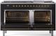 Ilve® Nostalgie II Series 60" Glossy Black Pro Style Dual Fuel Range-1