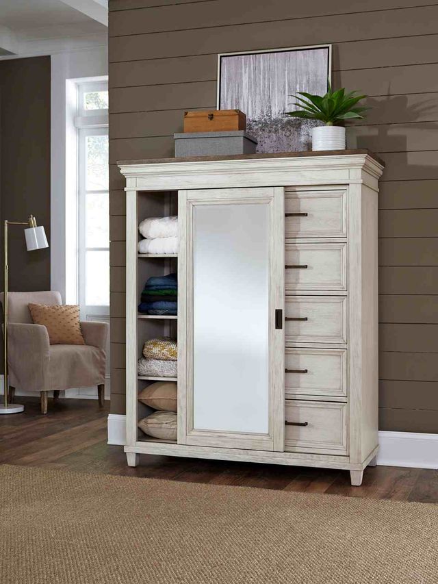 aspenhome® Caraway Aged Ivory Sliding Door Chest-1
