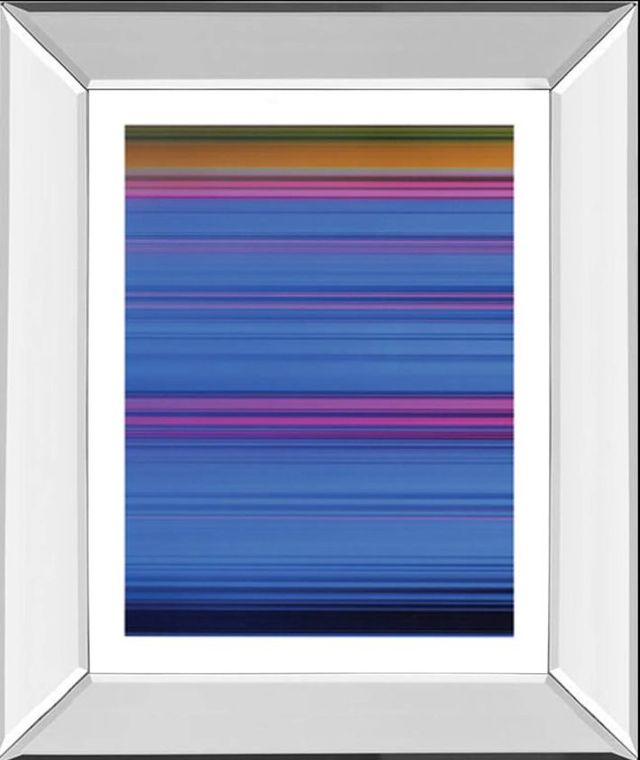 Classy Art Abstract Blues by Mark Baker Mirror Framed Wall Art-0