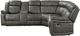 Homelegance® Centeroak 3-Piece Brownish Gray Manual Reclining Sectional-4