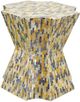 A & B Home Blue/Yellow Accent Stool-0