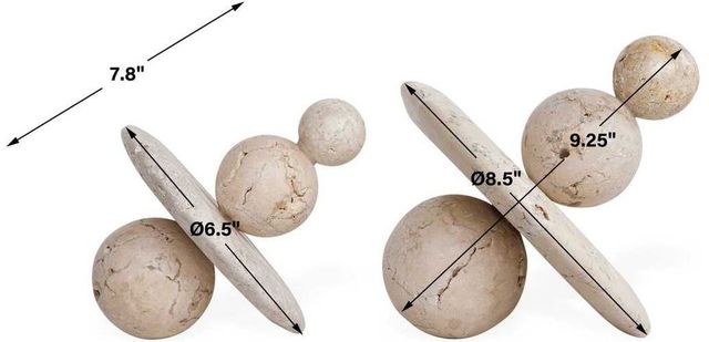 Uttermost® Quarried Stone 2-Piece Beige Sculpture Set-2