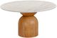 TOV Furniture Cynthia Travertine/Walnut Brown Concrete Indoor/Outdoor Round Dining Table-3