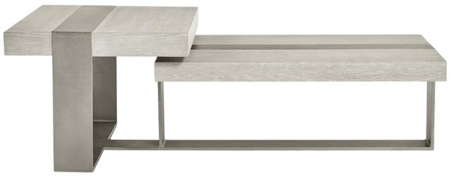 Bernhardt Tempo Larza Cocktail Table Satin Nickel Base-2