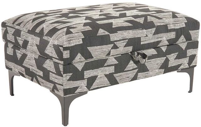 Marshfield Furniture Carmen Black/Gray Cocktail Storage Ottoman-0