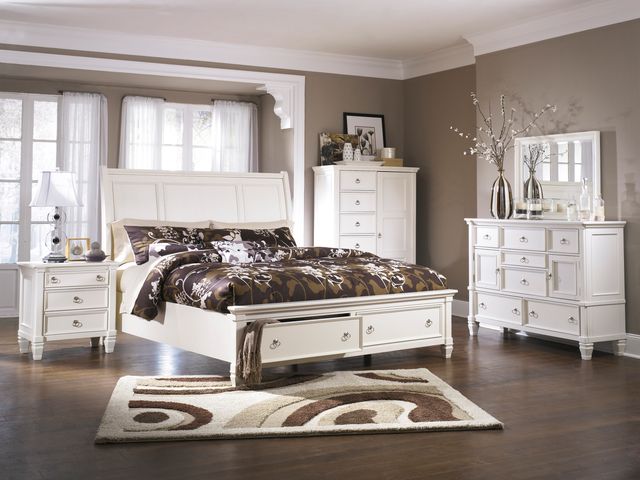 Millennium® By Ashley® Prentice White Queen Sleigh Headboard-3