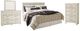Signature Design by Ashley® Bellaby 4-Piece Whitewash King Panel Headboard Bed Set-0