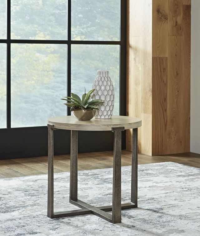 Signature Design by Ashley® Dalenville Gray Round End Table-3