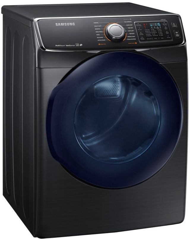 Samsung 7.5 Cu. Ft. Black Stainless Steel Front Load Electric Dryer-2