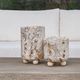 Uttermost® Quarried Stone 2-Piece White Indoor-Outdoor Candleholders-4