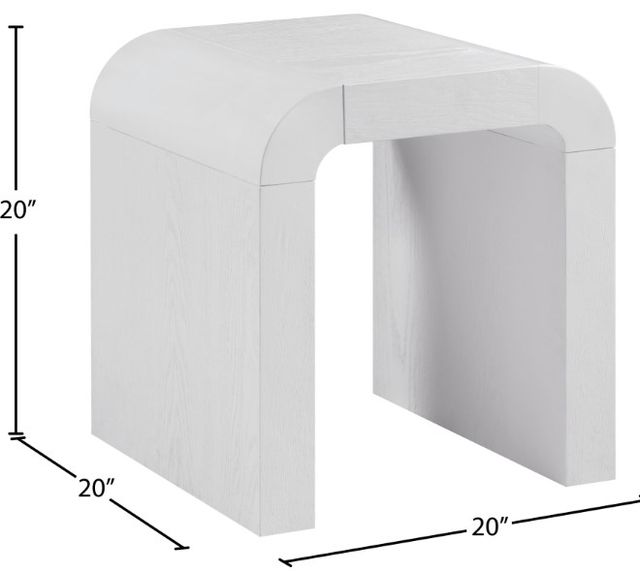 Meridian Furniture Toulon White End Table-4