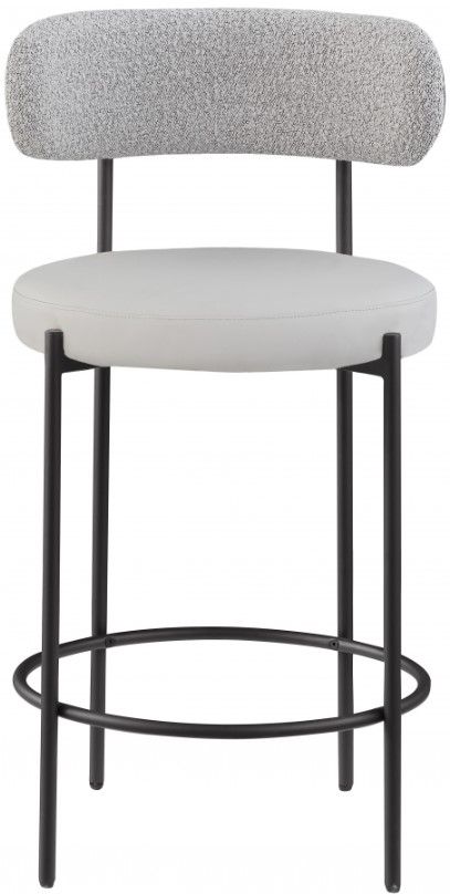 Meridian Furniture Beacon Taupe Leather Counter Stool-1