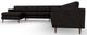 Best® Home Furnishings Customizable Trafton 5-Piece Leather Left-Arm Facing Sectional and Chaise with Dark Walnut Legs-1