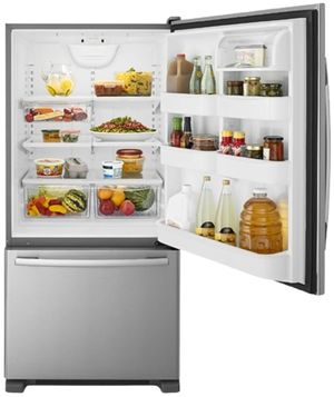 Amana 33 Stainless Steel Bottom Freezer Refrigerator