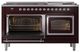 Ilve® Nostalgie II Noblesse 60'' Burgundy Pro Style Dual Fuel Range with Chrome Trim-3
