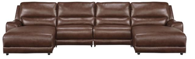 Signature Design by Ashley® DeepWakes 4-Piece Canyon U-Shape Power Reclining Sectional and Double Chaise-0