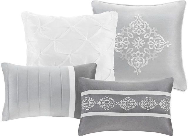 Olliix by Madison Park Essentials 24 Pieces Grey Queen Jordan Room in a Bag Set-3