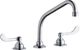Elkay Chrome 8" Centerset Concealed Deck Faucet with 8" High Arc Spout and 4" Wristblade Handles-0