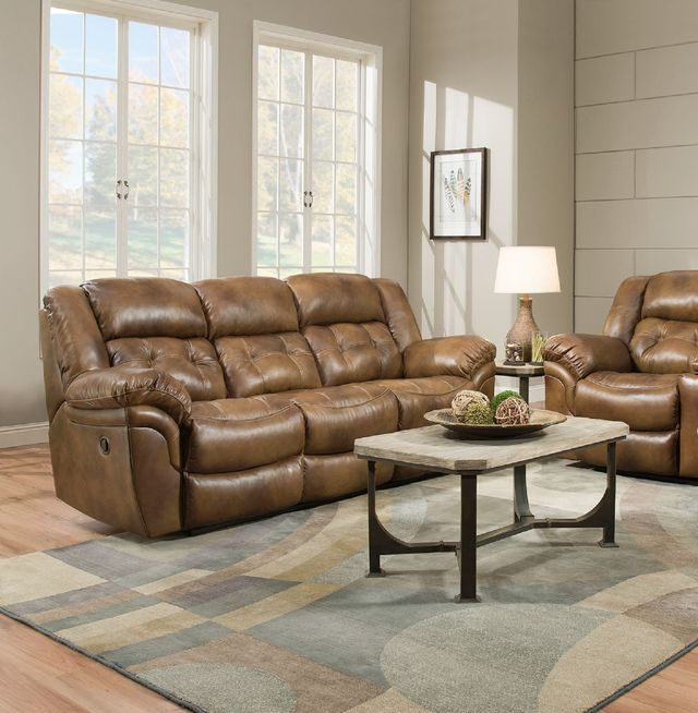ITEM #: 74260  Chaps Saddle Double Reclining Power Sofa-1