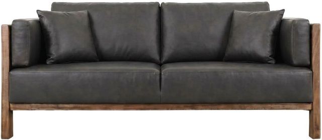 International Furniture Direct Roots Black/Brown Sofa-1