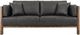 International Furniture Direct Roots Black/Brown Sofa-1