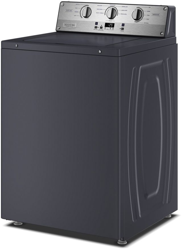 Maytag® Commercial 3.8 Cu. Ft. Midnight Steel Agitator Top Load Washer with DuraCore™ System-1