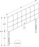 Monarch Specialties Inc. Brown Leather Look Full Headboard-2