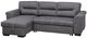 Titus Furniture Grey Pull-Out Sofa Sleeper Sectional and Reversible Chaise -1