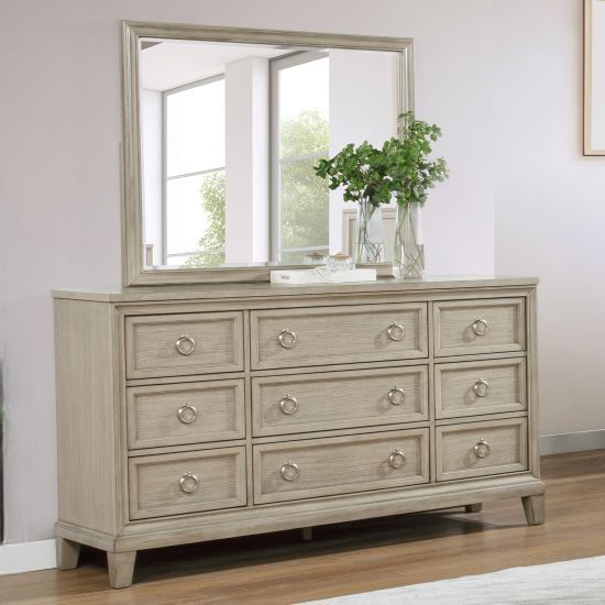 New Classic® Home Furnishings Wisteria Sandstone Dresser and Mirror-1