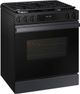 Samsung Bespoke 30" Matte Black Steel Slide-In Gas Range-2