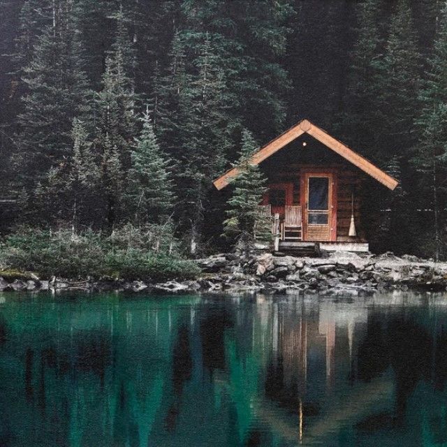 StyleCraft Cabin Lake l Green Wall Art-1