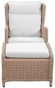 John Thomas Furniture® Parks Brown and White Rattan Outdoor Biscayne Lounge Chair with Footstool-1