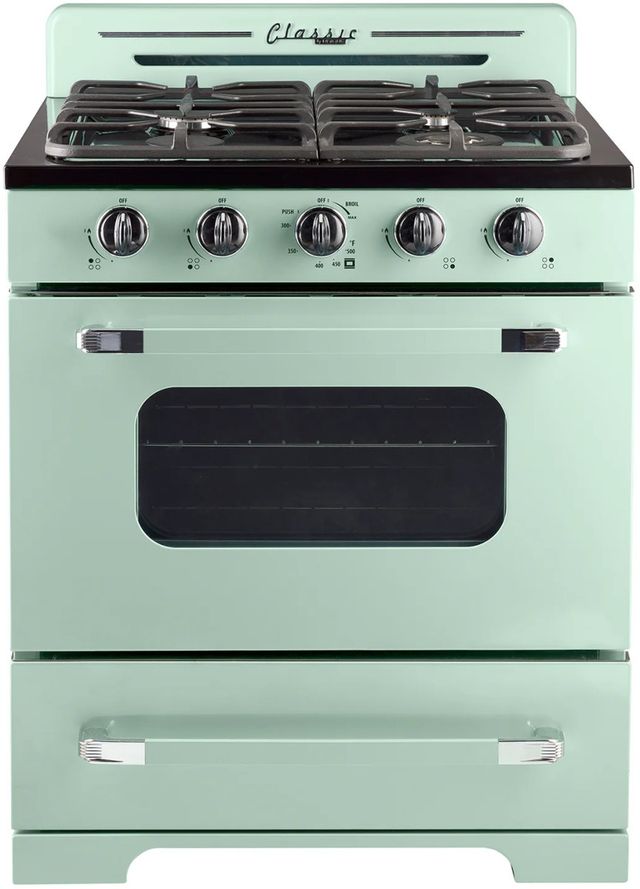 Unique Appliances Classic Retro 30" Summer Mint Green Freestanding Gas Range-0