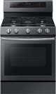 Samsung 30” Fingerprint Resistant Black Stainless Steel Free Standing Gas Range-0