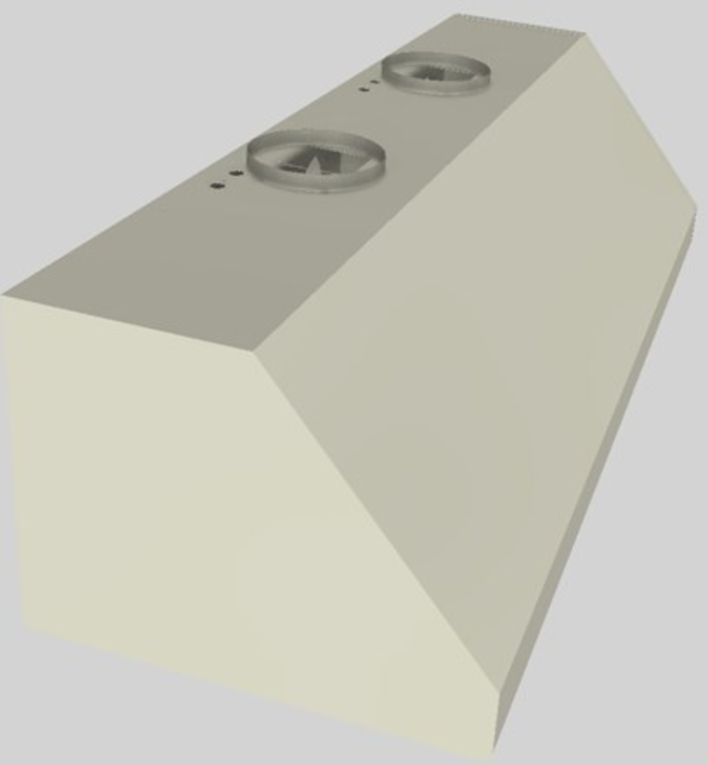 Vent-A-Hood® 66" Biscuit Wall Mounted Range Hood-3