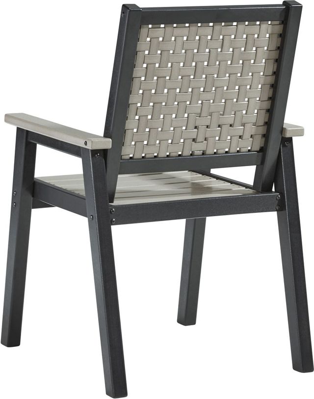 Signature Design by Ashley® Mount Valley Driftwood/Black Outdoor Arm Chair-2