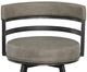 Steve Silver Co. Gene Black/Pebble Upholstered Swivel Counter Stool-4