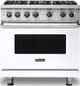 Viking® 5 Series 36" White Pro Style Natural Gas Range-0
