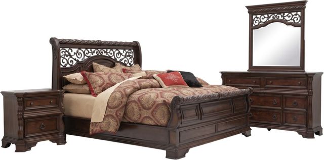 Liberty Furniture Arbor Place 4-Piece Brownstone King Bedroom Set-0