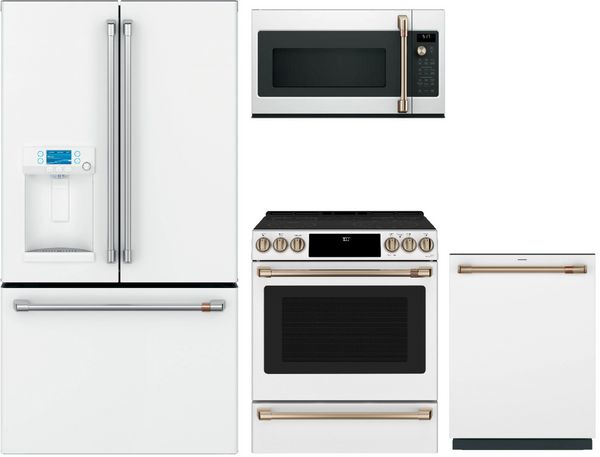Café 4 Piece Matte White Kitchen Package