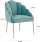 TOV Furniture Daisy Petite Sea Blue Velvet Chair-4