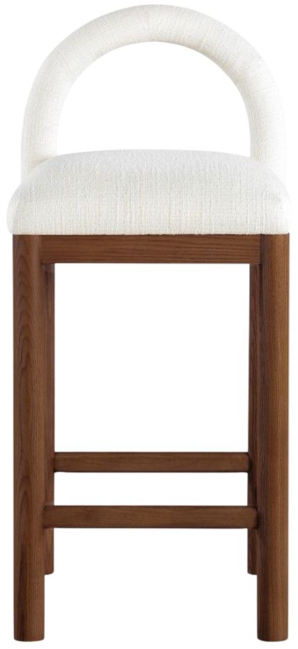 Meridian Furniture Conrad Brown/Cream Upholstered Counter Stool-1